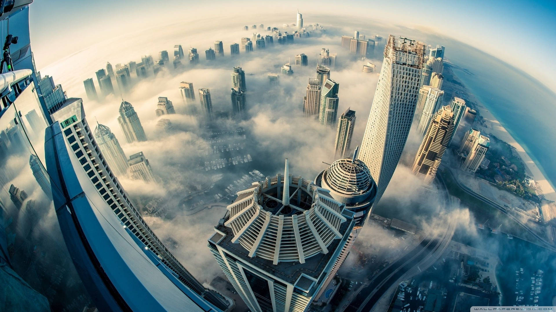 A Cityscape of Modern Skyscrapers in 4K Wallpaper