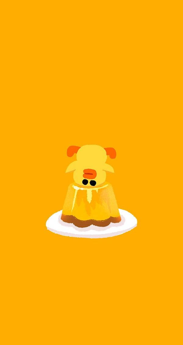 Sally the Yellow Cartoon Line Friend Wallpaper